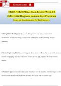 STUDY BUNDLE for NR 569/ NR569 Midterm Exam Review & Final Exam Review Qs & Ans (Latest 2024 / 2025): Differential Diagnosis in Acute Care Practicum (Verified Answers)