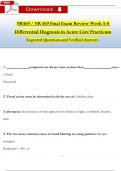 NR 569/ NR569 Final Exam Review Week 5 - 8 Qs & Ans (Latest 2024 / 2025): Differential Diagnosis in Acute Care Practicum (Verified Answers)