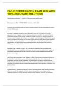  FAC-C CERTIFICATION EXAM 2024 WITH 100% ACCURATE SOLUTIONS