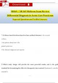 NR 569/ NR569 Midterm Exam Review Week 1 - 4 Qs & Ans (Latest 2024 / 2025): Differential Diagnosis in Acute Care Practicum (Verified Answers)