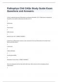 Pathophys Ch6 CAQs Study Guide Exam Questions and Answers.