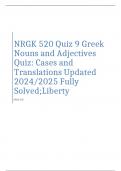 NRGK 520 Bundled Exams with complete solutions;Liberty