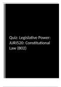 JURI 520 Module 2 Quiz: Legislative Power New 2024 with complete solution;Liberty