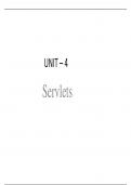 UNIT – 4 Servlets