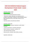 BUNDLE for NUR242 / NUR 242 Exam 2 | Medical-Surgical Nursing Concepts |Questions and Answers with Rationale | Graded A+ Latest 2024 | Galen