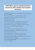 IHOP Menu (Server Questions) Exam Questions With Verified And Updated Solutions.