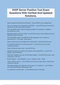 IHOP Server Position Test Exam Questions With Verified And Updated Solutions.