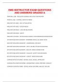 EMS INSTRUCTOR EXAM QUESTIONS AND ANSWERS GRADED A