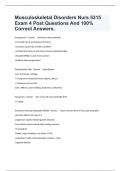 Musculoskeletal Disorders Nurs 5315 Exam 4 Post Questions And 100% Correct Answers.