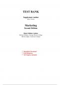 Test Bank for Marketing, 2nd Canadian Edition Shekter (All Chapters included)