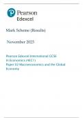 PEARSON EDEXCEL GCSE IN ECONOMICS (4ECI/02:Macroeconomics and the Global)PAPER 2 MARK SCHEME 2023