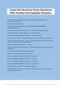 Lewis Dot Structure Exam Questions With Verified And Updated Answers.