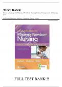 Test Bank for Davis Advantage for Maternal-Newborn Nursing Critical Components of Nursing Care 4th Edition by Connie Durham, Roberta, Chapman// All Chapters// Complete Guide A+