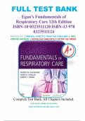 Test Bank - Egan’s Fundamentals of Respiratory Care, 12th edition (Kacmarek, 2021), Chapter 1-58 | All Chapters