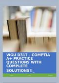 WGU D317 - COMPTIA A+ PRACTICE QUESTIONS WITH COMPLETE SOLUTIONS!!