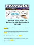 Successful Coaching ASEP Test Questions with Certified Solutions/ 2024-2025