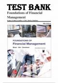 TEST BANK For Foundations of Financial Management, 18th Edition by Stanley Block, Geoffrey Hirt, Bartley Danielsen