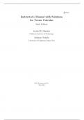 Official© Solutions Manual to Accompany Vector Calculus,Marsden,6e 