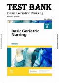 TEST BANK for Basic Geriatric Nursing 8th Edition by Patricia A. Williams: 9780323826853 Chapters 1 - 20