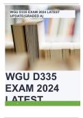 WGU D335 EXAM 2024 LATEST UPDATE(GRADED A) 