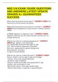 NSG 316 EXAM 1GUIDE QUESTIONS  AND ANSWERS LATEST UPDATE  GRADED A+ |GUARANTEED  SUCCESS