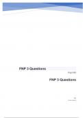 FNP 3 Questions well answered 