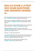 NSG-316 EXAM 3 LATEST  2023 EXAM QUESTIONS  AND ANSWERS GRADED  A+