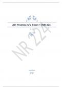 ATI Practice Q's Exam 1 (NR 224) questions n answers