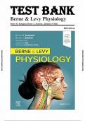 Test Bank for Berne and Levy Physiology, 8th Edition (Koeppen, 2024), Chapter 1-44 | All Chapters