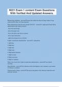 N221 Exam 1 content Exam Questions With Verified And Updated Answers.