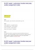 Nr 601 week 1 pulmonary function test preparation assignment notes