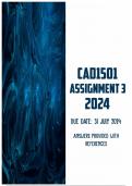 CAD1501 Assignment 3 2024 | Due 31 July 2024