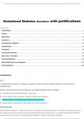 Gestational Diabetes Questions with justifications