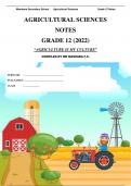 Grade 12 Agricultural sciences Notes 