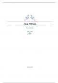 Final NR 566 NR 566 Chamberlain College Nursing Questions with complete solution