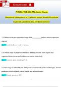 NR606 / NR 606 Midterm Exam Qs & Ans (Latest 2024 / 2025): Diagnosis & Management in Psychiatric Mental Health II Practicum (Verified Answers)