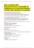 QAC LANDSCAPE MAINTENANCE CATEGORY B COMPLETE EXAM QUESTIONS WITH 100% RATED ANSWERS