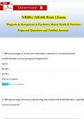 NR606 / NR 606 Week 1 Review Qs & Ans (Latest 2024 / 2025): Diagnosis & Management in Psychiatric Mental Health II Practicum (Verified Answers)