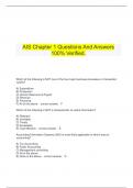    AIS Chapter 1 Questions And Answers 100% Verified.