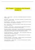  AIS Chapter 1 Questions And Answers Graded A+