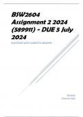 BSW2604 Assignment 2 2024 (589911) - DUE 5 July 2024