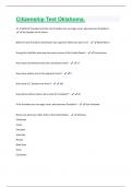 Citizenship Test Oklahoma Questions + Answers Graded A+