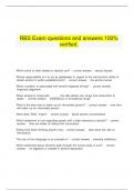   RBS Exam questions and answers 100% verified.