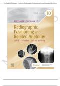 Test Bank for Bontrager's Textbook of Radiographic Positioning and Related Anatomy 10th Edition//All Chapters//Complete Guide A+