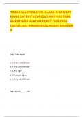 TEXAS WASTEWATER CLASS D NEWEST EXAM LATEST 2024/2025 WITH ACTUAL QUESTIONS AND CORRECT VERIFIED (DETAILED) ANSWERS/ALREADY GRADED A