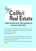 Colibri Practice Test/ 100+ Questions & Answers/ 2024-2025. 