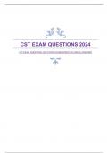 CST EXAM QUESTIONS 2024 WITH GUARANTEED ACCURATE ANSWERS