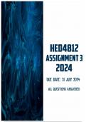 HED4812 Assignment 3 2024 | Due 31 July 2024