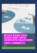 BCSCP EXAM 2024 QUESTIONS WITH COMPLETE SOLUTIONS 100% CORRECT!!