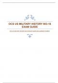 OCS US MILITARY HISTORY 003-18 EXAM GUIDE 2024 ALREADY PASSED!!